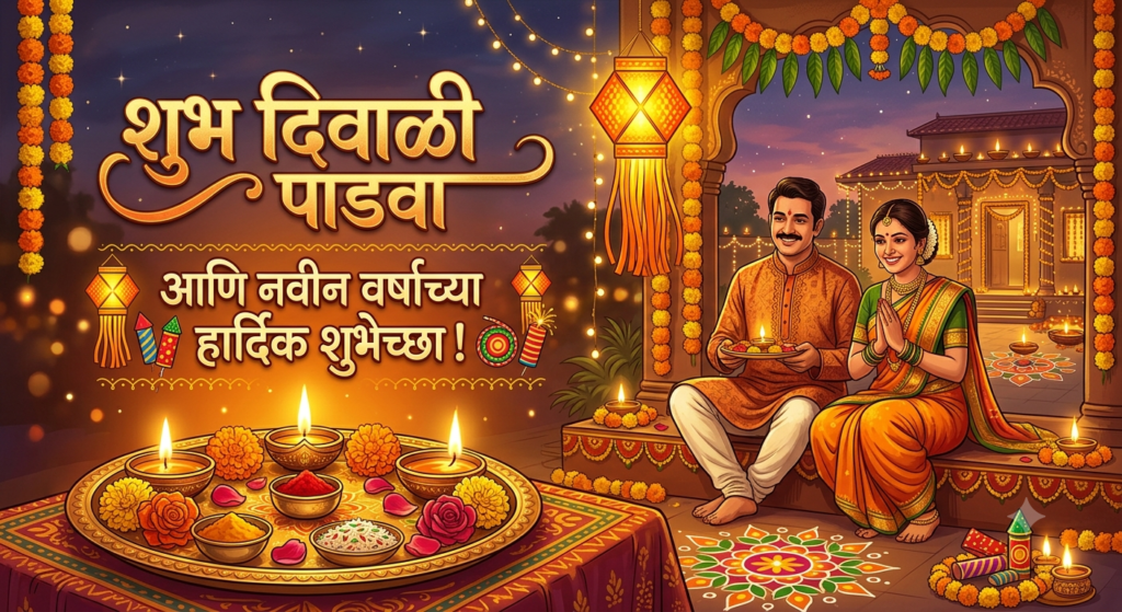 130+ diwali padwa wishes in marathi – Ultimate Collection of सुंदर आणि मनापासून शुभेच्छा 2026 diwali padwa wishes in marathi
