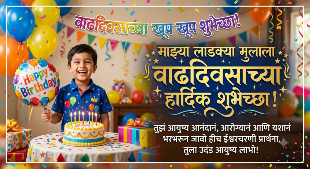 130+ my son birthday wishes in marathi – Ultimate, प्रेमळ आणि हृदयस्पर्शी शुभेच्छा 2026 my son birthday wishes in marathi