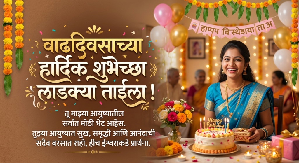 130+ birthday wishes in marathi for sister – Amazing & सुंदर शुभेच्छा 2026 birthday wishes in marathi for sister