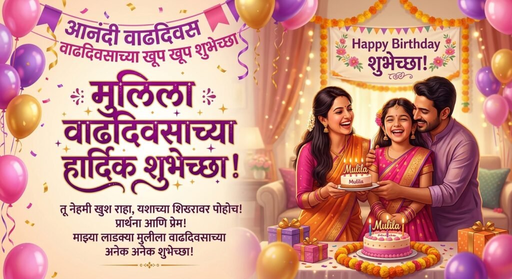 130+ Ultimate mulila birthday wishes in marathi – सुंदर, प्रेमळ आणि खास शुभेच्छा 2026 mulila birthday wishes in marathi