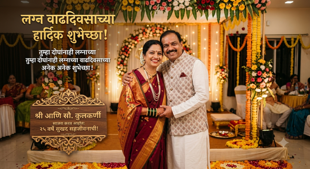 lovely couple marriage anniversary wishes in marathi